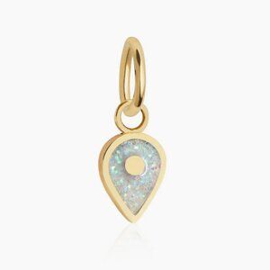 Jet Set Candy - October Birthstone Map Pin Charm, Opal